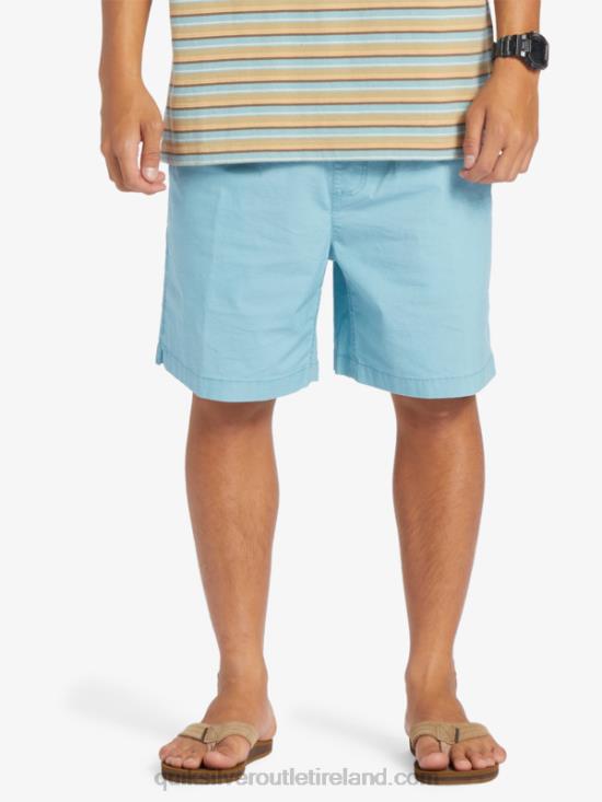 Men Quiksilver Taxer Elasticized Shorts N02TD319 cameo blue