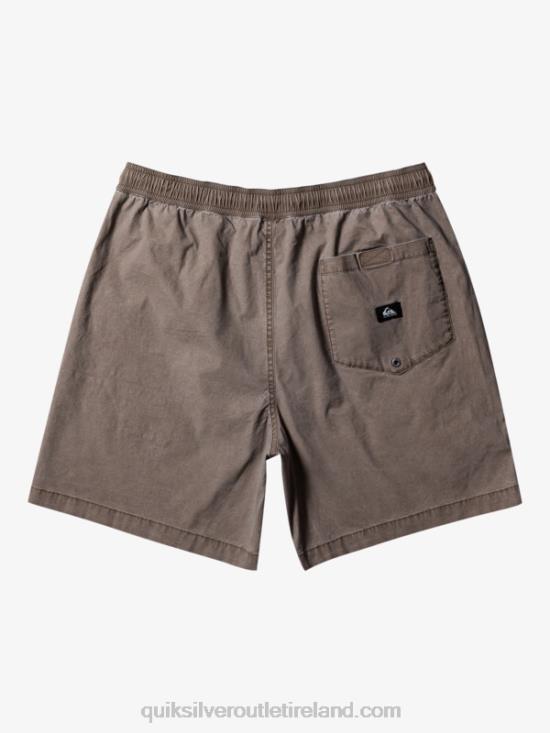 Men Quiksilver Taxer Elasticized Shorts N02TD322 chocolate chip