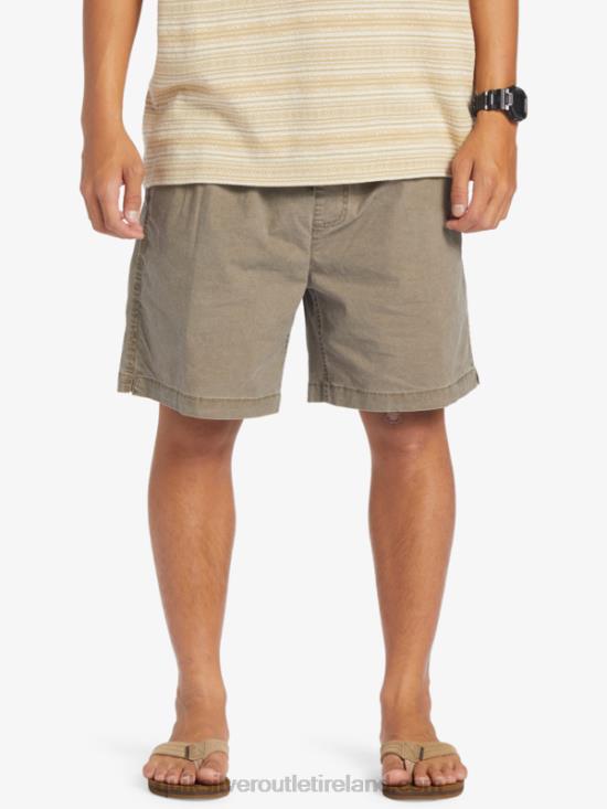 Men Quiksilver Taxer Elasticized Shorts N02TD322 chocolate chip