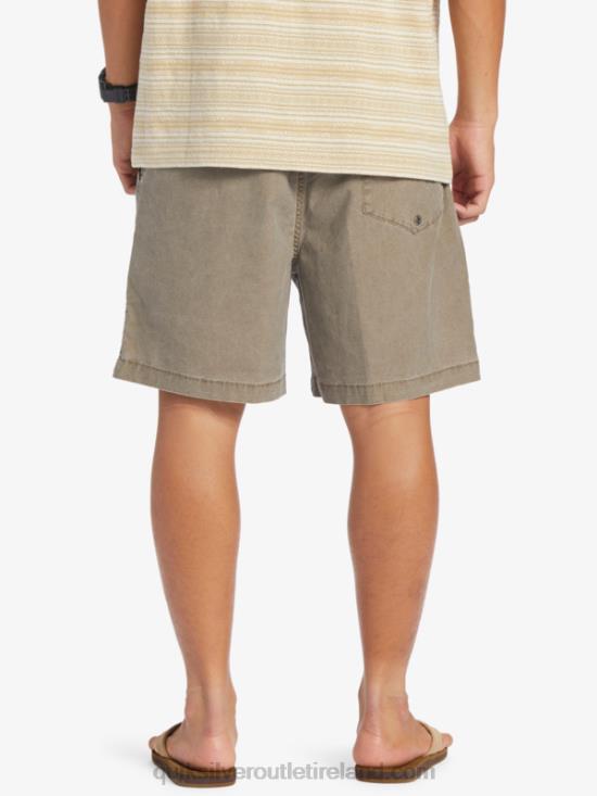 Men Quiksilver Taxer Elasticized Shorts N02TD322 chocolate chip