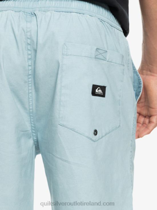 Men Quiksilver Taxer Elasticized Shorts N02TD324 celestial blue