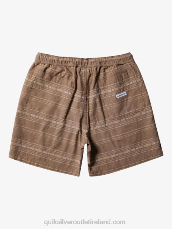 Men Quiksilver Taxer Jacquard Shorts N02TD421 olive gray mini jacquard