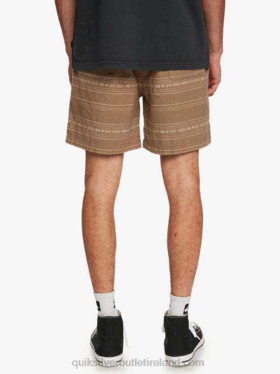 Men Quiksilver Taxer Jacquard Shorts N02TD421 olive gray mini jacquard