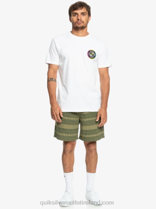 Men Quiksilver Taxer Jacquard Shorts N02TD422 four leaf clover taxer jacquar