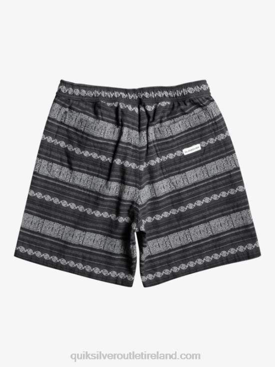 Men Quiksilver Taxer Jacquard Shorts N02TD423 black taxer jaquard hori