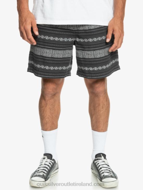 Men Quiksilver Taxer Jacquard Shorts N02TD423 black taxer jaquard hori