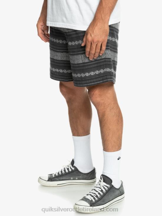Men Quiksilver Taxer Jacquard Shorts N02TD423 black taxer jaquard hori