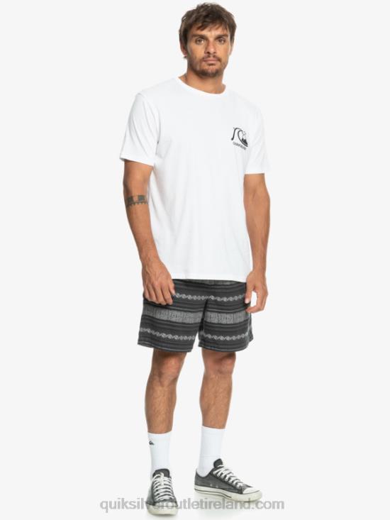 Men Quiksilver Taxer Jacquard Shorts N02TD423 black taxer jaquard hori