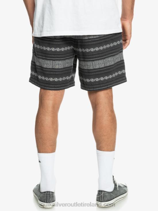 Men Quiksilver Taxer Jacquard Shorts N02TD423 black taxer jaquard hori