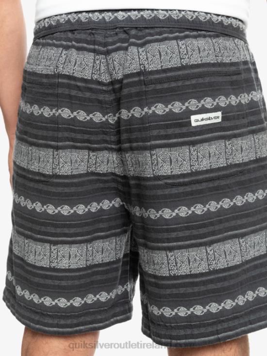 Men Quiksilver Taxer Jacquard Shorts N02TD423 black taxer jaquard hori