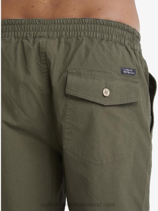 Men Quiksilver Waterman After Surf Shorts N02TD1579 dusty olive