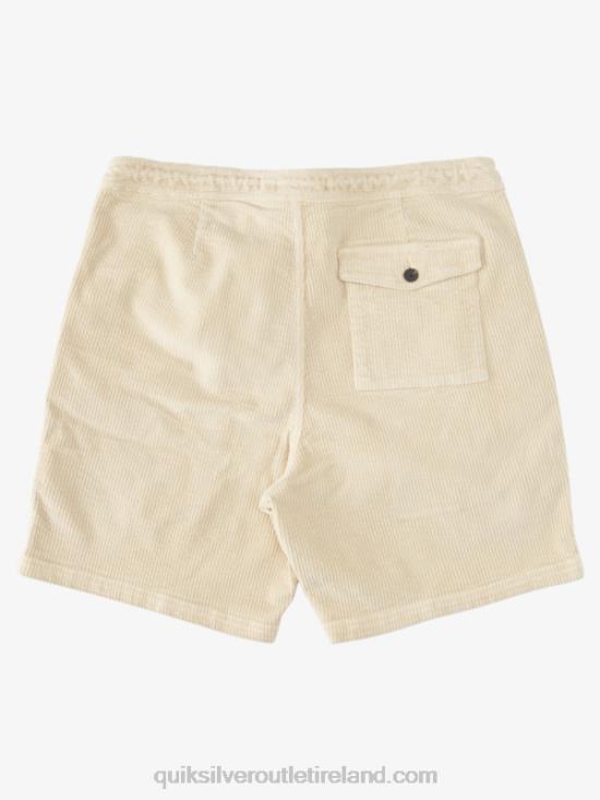 Men Quiksilver Waterman Cordy Corduroy Shorts N02TD873 brown rice