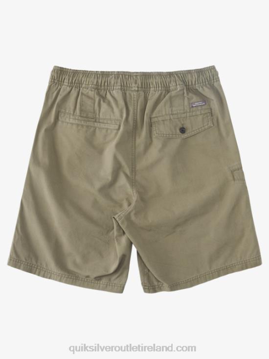 Men Quiksilver Waterman Last Light Elasticized 19 Shorts N02TD253 dusty olive