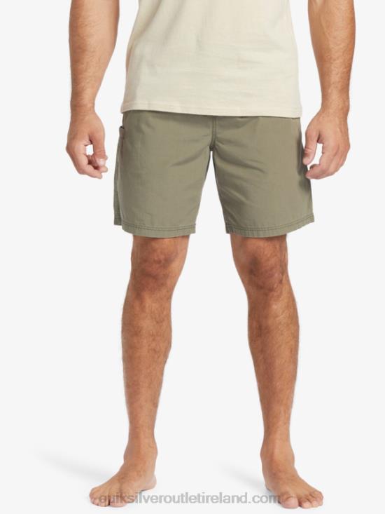 Men Quiksilver Waterman Last Light Elasticized 19 Shorts N02TD253 dusty olive