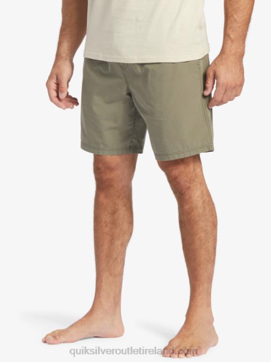 Men Quiksilver Waterman Last Light Elasticized 19 Shorts N02TD253 dusty olive