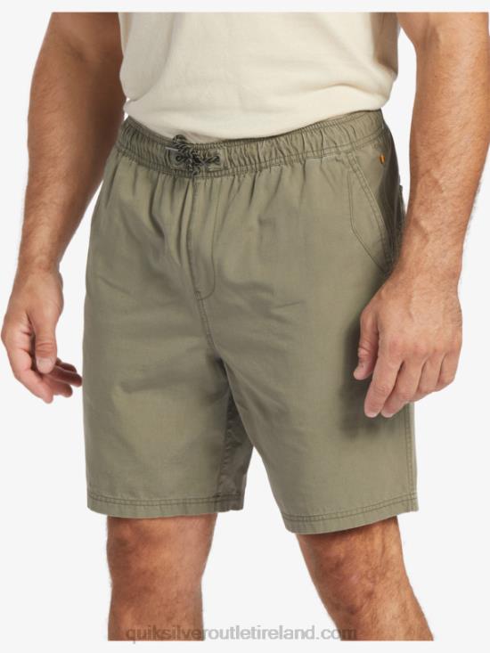 Men Quiksilver Waterman Last Light Elasticized 19 Shorts N02TD253 dusty olive