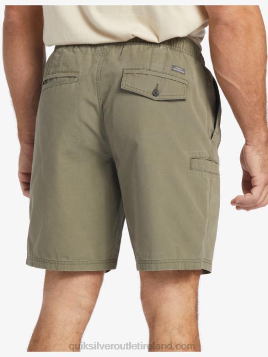 Men Quiksilver Waterman Last Light Elasticized 19 Shorts N02TD253 dusty olive