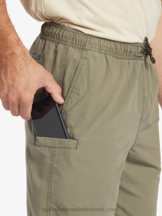 Men Quiksilver Waterman Last Light Elasticized 19 Shorts N02TD253 dusty olive