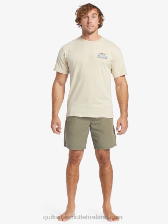 Men Quiksilver Waterman Last Light Elasticized 19 Shorts N02TD253 dusty olive