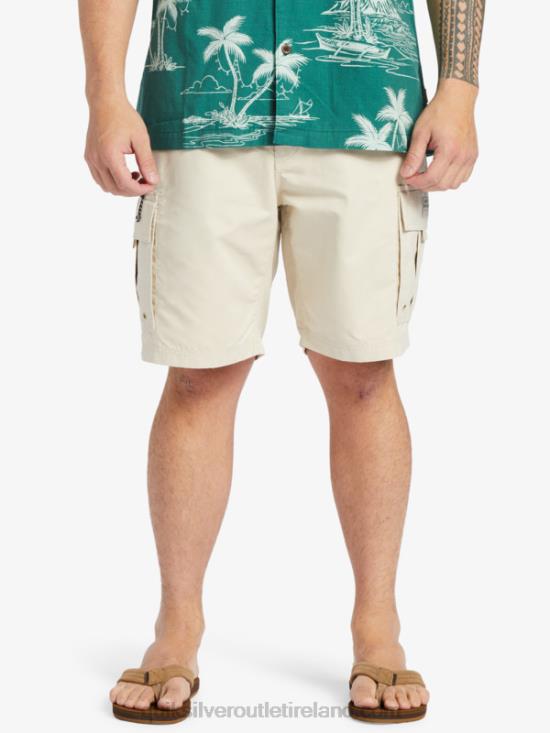 Men Quiksilver Waterman Maldive Atoll Cargo 20 Shorts N02TD786 brown rice