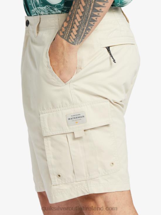 Men Quiksilver Waterman Maldive Atoll Cargo 20 Shorts N02TD786 brown rice