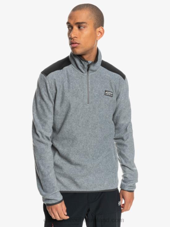 Men Quiksilver Aker Quarter Fleece Sweater N02TD1879 heather grey
