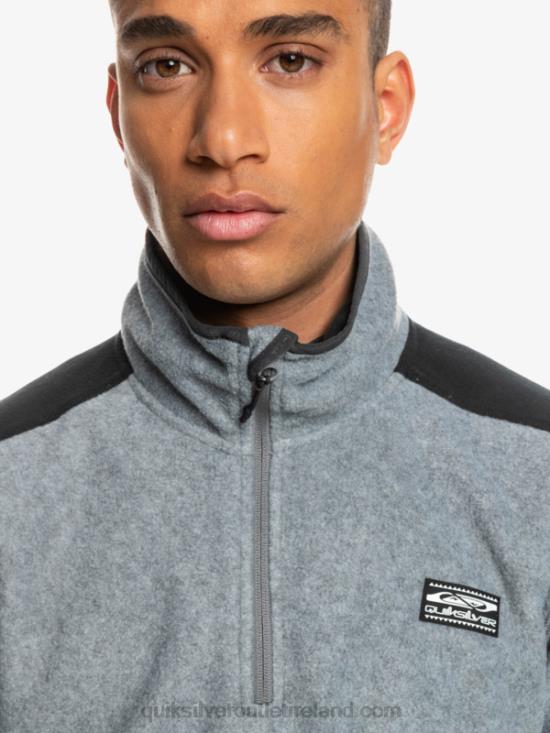 Men Quiksilver Aker Quarter Fleece Sweater N02TD1879 heather grey