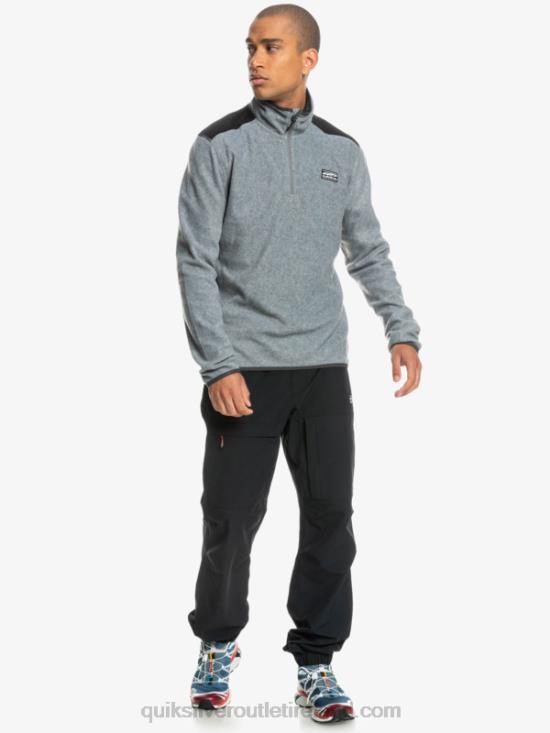 Men Quiksilver Aker Quarter Fleece Sweater N02TD1879 heather grey