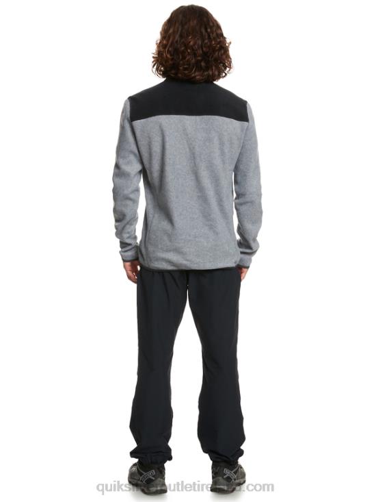 Men Quiksilver Aker Quarter Fleece Sweater N02TD1879 heather grey
