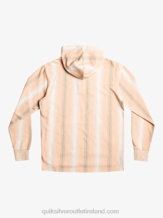 Men Quiksilver Baja Henley Hoodie N02TD1097 praline baja stripe