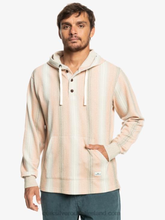 Men Quiksilver Baja Henley Hoodie N02TD1097 praline baja stripe
