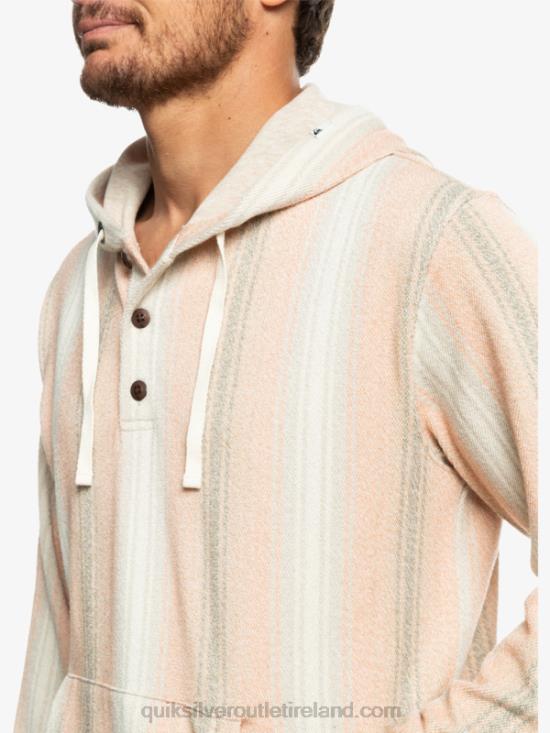 Men Quiksilver Baja Henley Hoodie N02TD1097 praline baja stripe