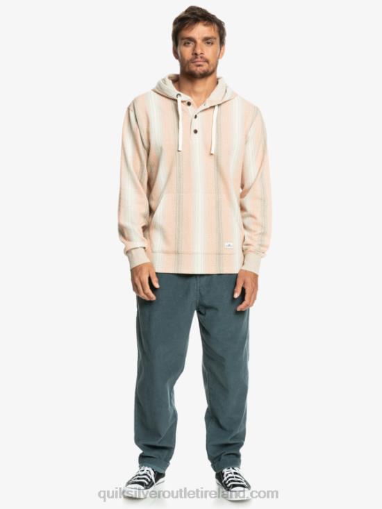 Men Quiksilver Baja Henley Hoodie N02TD1097 praline baja stripe