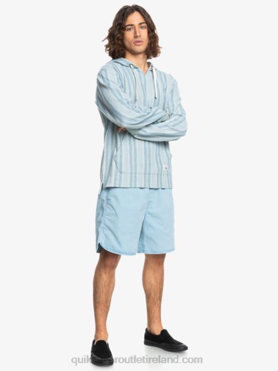Men Quiksilver Baja Hoodie N02TD1545 provencial blue baja vert