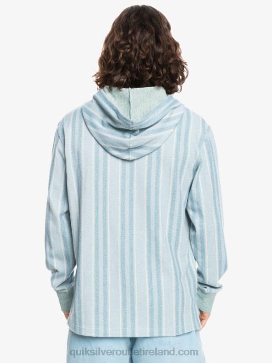 Men Quiksilver Baja Hoodie N02TD1545 provencial blue baja vert