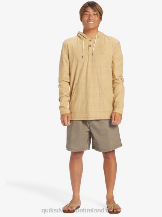 Men Quiksilver Carlton Hoodie N02TD744 carlton taos taupe stripe
