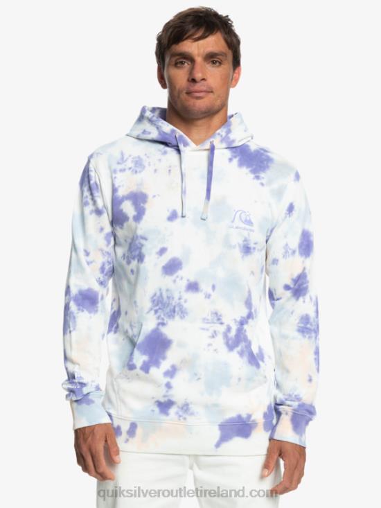 Men Quiksilver Cloudy Tie-Dye Hoodie N02TD1502 peach whip cloudy tie dye