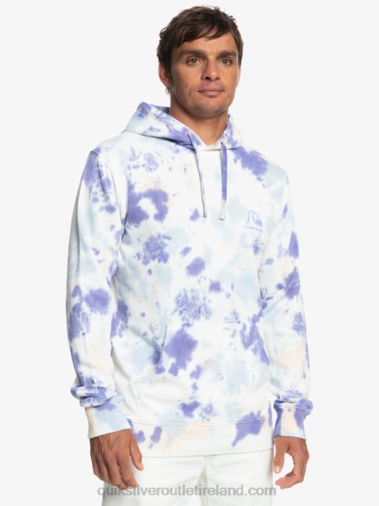 Men Quiksilver Cloudy Tie-Dye Hoodie N02TD1502 peach whip cloudy tie dye