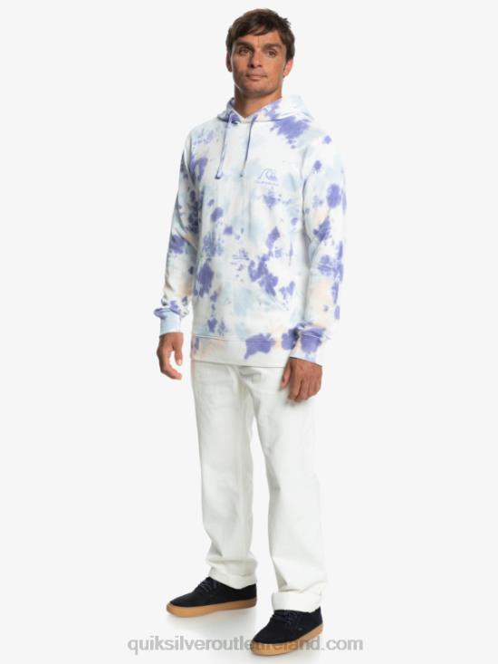 Men Quiksilver Cloudy Tie-Dye Hoodie N02TD1502 peach whip cloudy tie dye