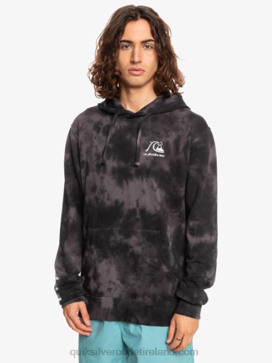 Men Quiksilver Cloudy Tie-Dye Hoodie N02TD1503 black cloudy tie dye