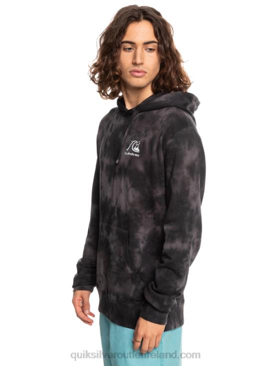 Men Quiksilver Cloudy Tie-Dye Hoodie N02TD1503 black cloudy tie dye