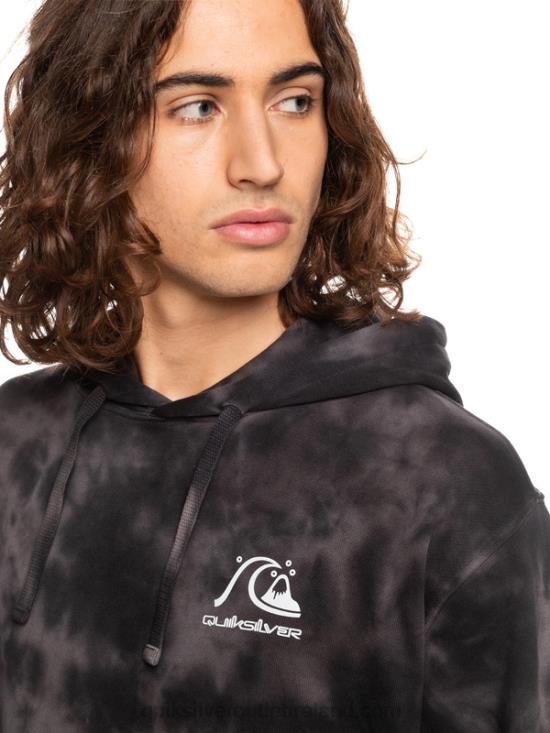 Men Quiksilver Cloudy Tie-Dye Hoodie N02TD1503 black cloudy tie dye