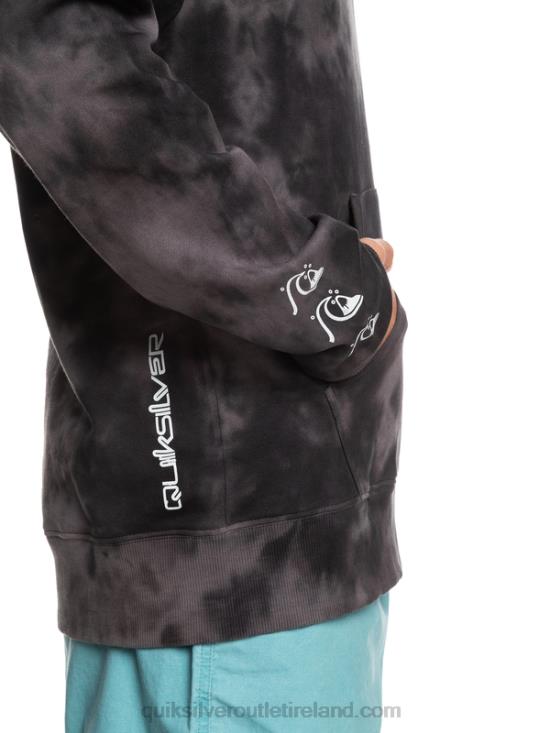 Men Quiksilver Cloudy Tie-Dye Hoodie N02TD1503 black cloudy tie dye