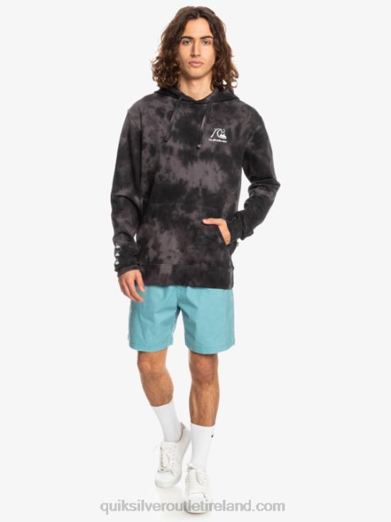 Men Quiksilver Cloudy Tie-Dye Hoodie N02TD1503 black cloudy tie dye