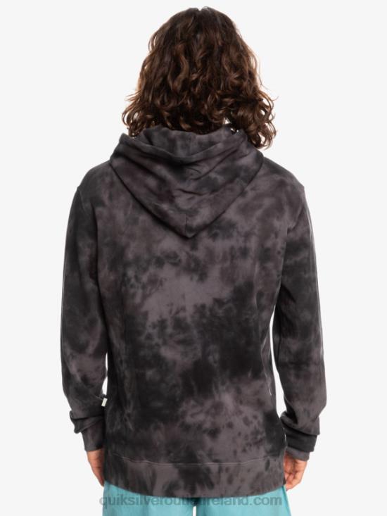 Men Quiksilver Cloudy Tie-Dye Hoodie N02TD1503 black cloudy tie dye