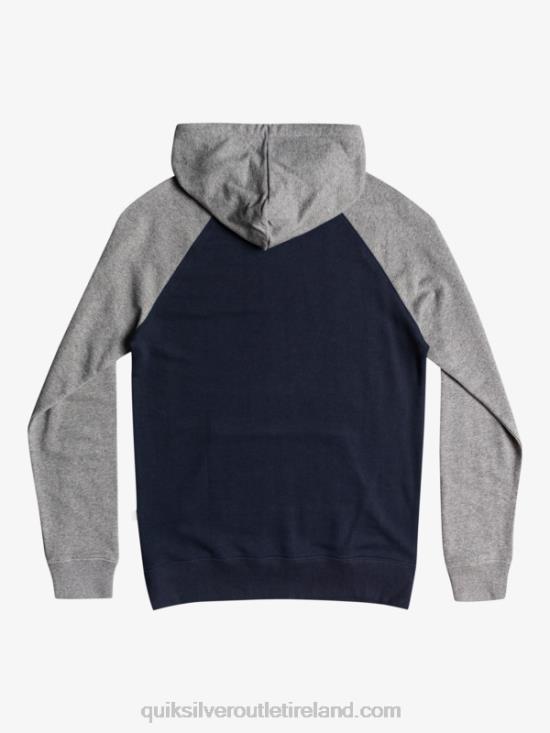 Men Quiksilver Essentials Zip Up Hoodie N02TD1514 light grey heather/black
