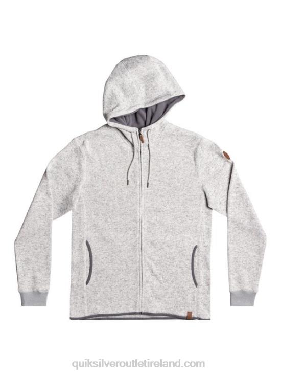 Men Quiksilver Keller Zip-Up Hoodie N02TD1479 light grey heather