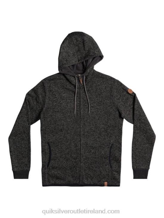 Men Quiksilver Keller Zip-Up Hoodie N02TD1480 dark grey heather