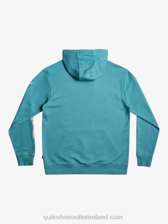 Men Quiksilver Omni Logo Hood Fleece Top Pullover N02TD1030 brittany blue