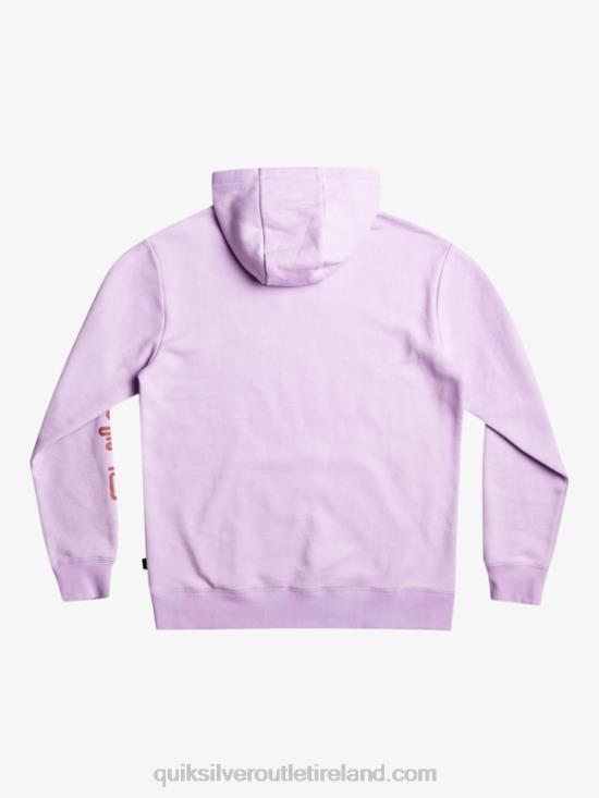 Men Quiksilver Omni Logo Hood Fleece Top Pullover N02TD1031 pastel lilac